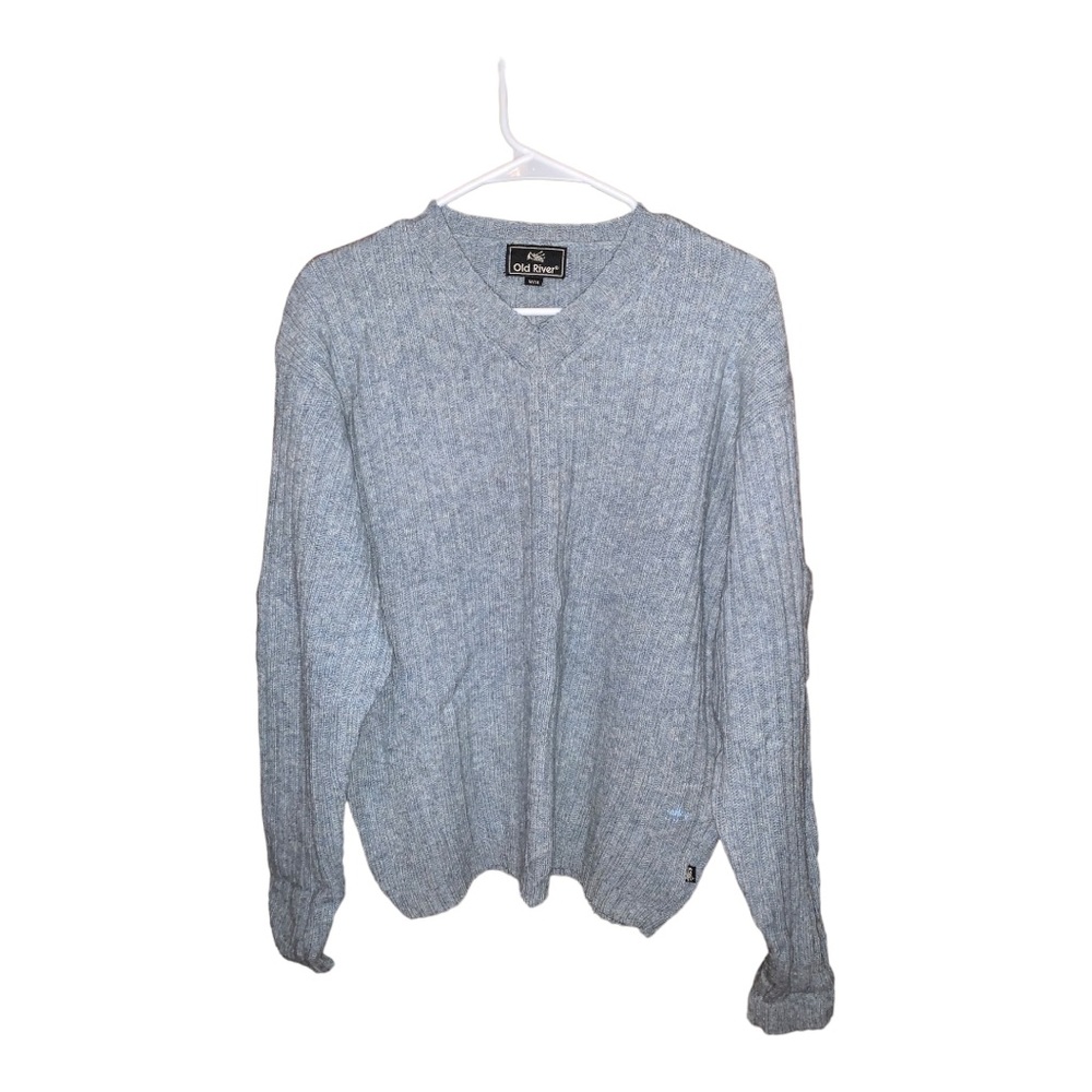 Old River men’s sweater grey Medium 100% softwool